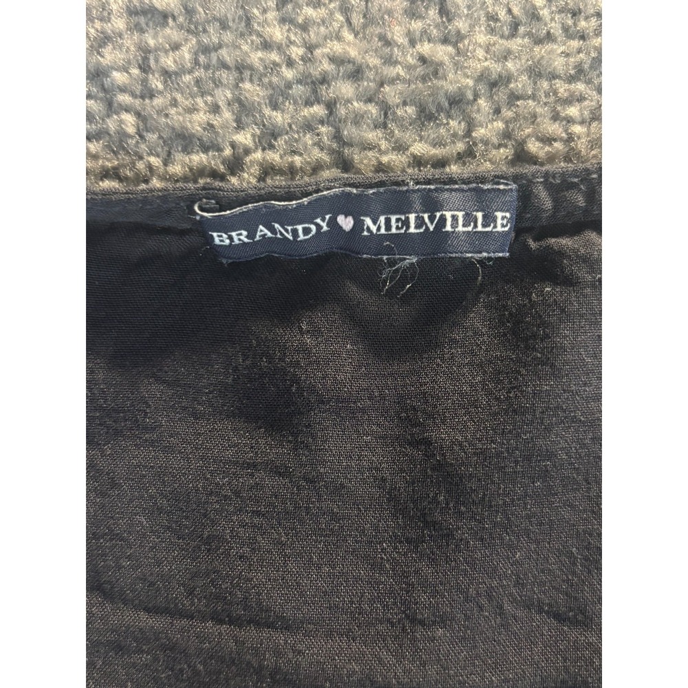 Brand Melville Blouse Top Women's Large‎ Black V-Neck Back Tie Waist Pullover - Picture 3 of 6